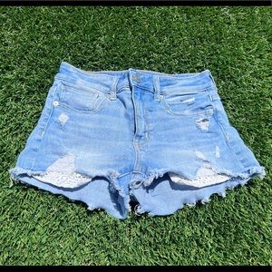 American Eagle Super Stretch Shorts, Blue, Size 2